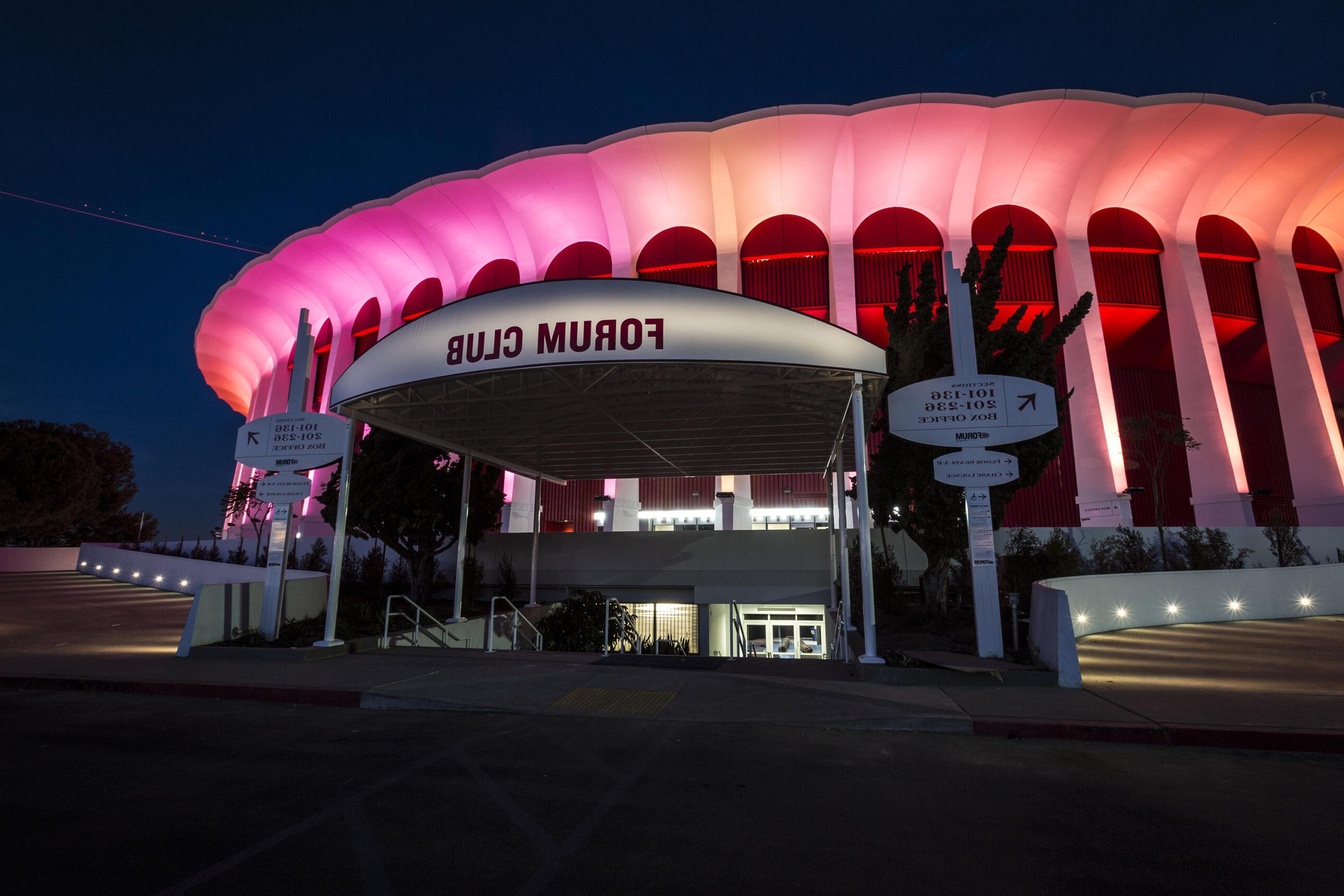 The Forum exterior night photo