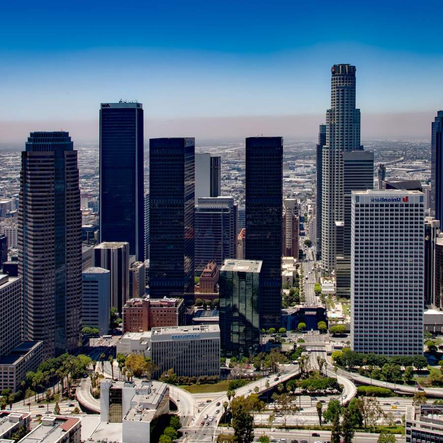 洛杉矶市中心的天际线.